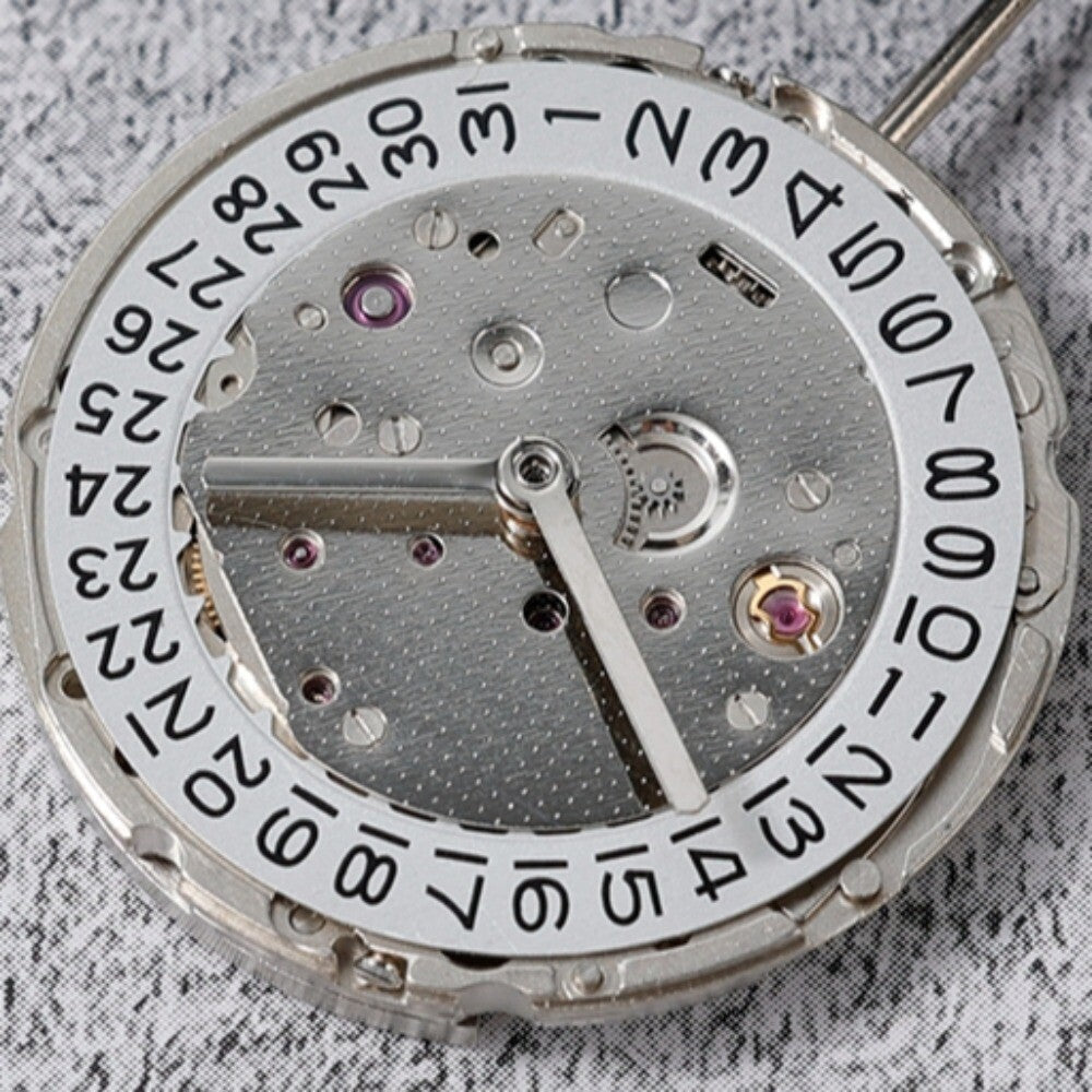 Slim China Made SL1702 watch accessory with ultra-thin automatic mechanical movement and single calendar at 3 o'clock.