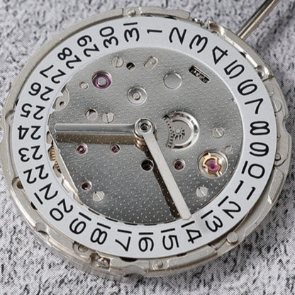 Slim China Made SL1702 watch accessory with ultra-thin automatic mechanical movement and single calendar at 3 o'clock.