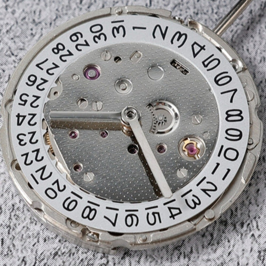Slim China Made SL1702 watch accessory with ultra-thin automatic mechanical movement and single calendar at 3 o'clock.