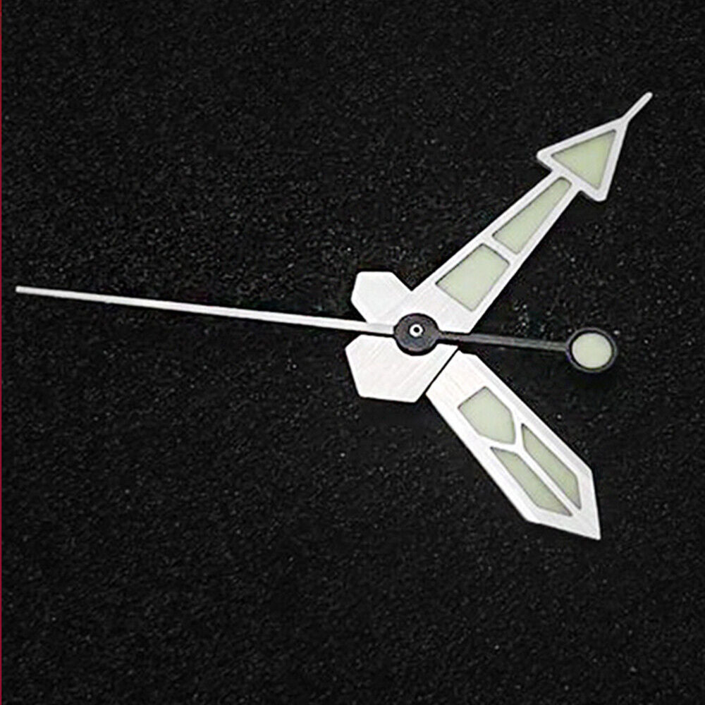 Green luminous watch hands set for SKX007 and SBDX017, compatible with NH35/NH36 movements.