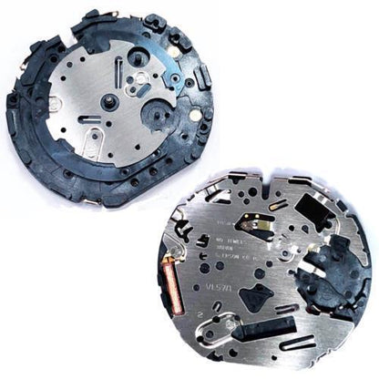 Close-up of Hattori Epson VL57A quartz watch movement, Japan-made for precise watch accessory repairs.