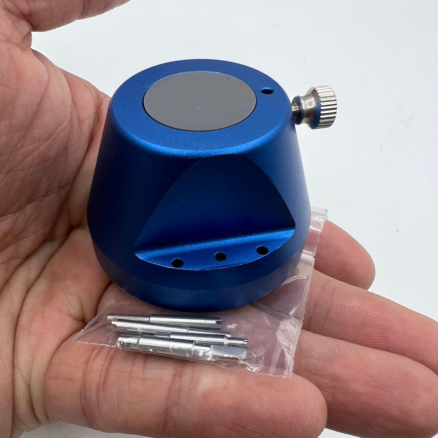 RICHARD MILLE stainless steel watch screwdriver set featuring multiple precision tips for RM watch maintenance.