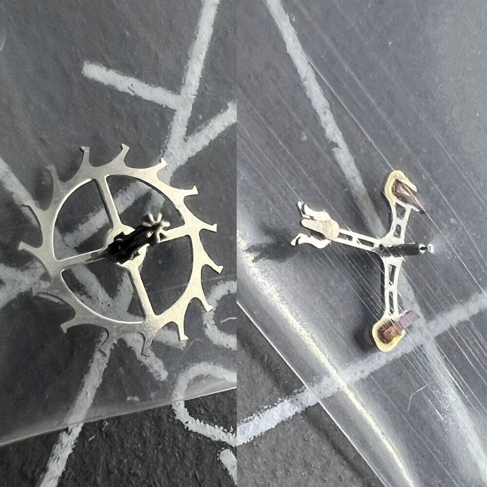 Pallet fork and escape wheel set for NH35 NH36 watch movement, precision parts by Generic.