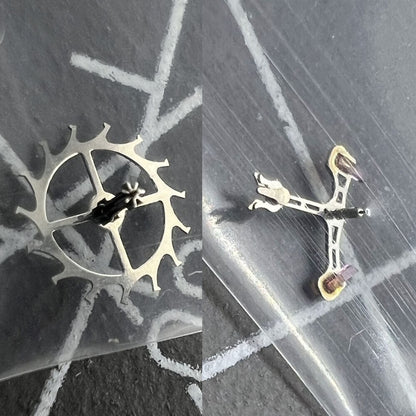 Pallet fork and escape wheel set for NH35 NH36 watch movement, precision parts by Generic.