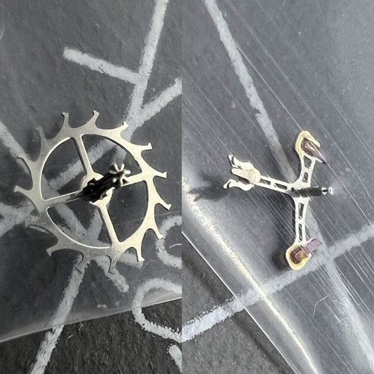 Pallet fork and escape wheel set for NH35 NH36 watch movement, precision parts by Generic.