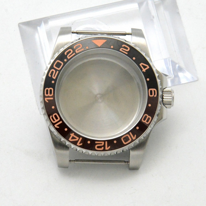 Montre de yacht automatique 40 mm GMT, boîtier compatible avec le mouvement NH35/36, verre saphir