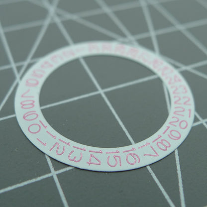 Pink character date wheel for NH35 NH36 watches, white background, precise date display, brand compatible.