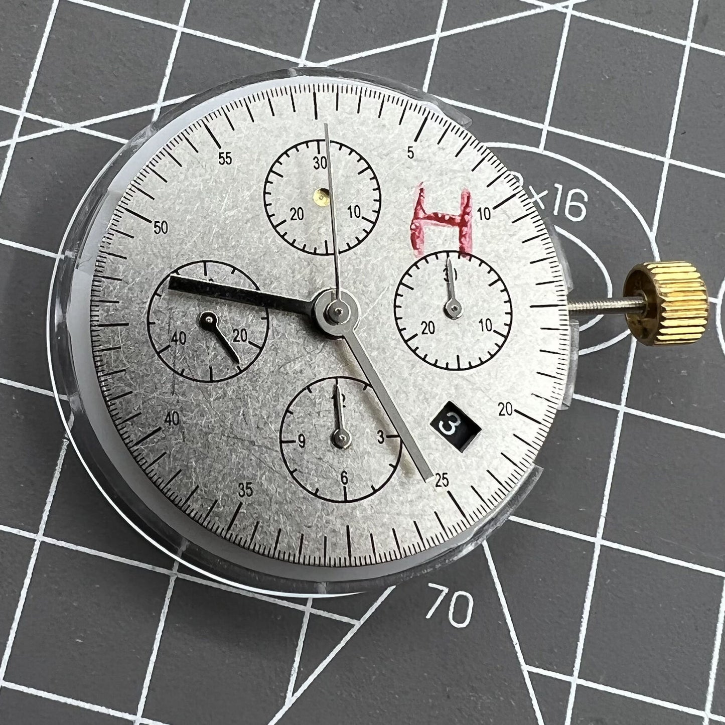 Black Dandong watch accessory with automatic mechanical movement and small second dial at 9 o'clock, precision design.