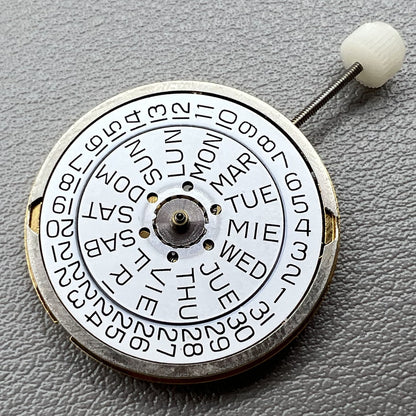 Golden vergoldetes Swiss ETA955.422 Quarzwerk Uhr Kalender Datum