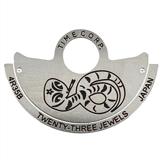 Schlange ~ China Zodiac Silber Rotor Oszillierende Gewicht Overlay für NH35 NH36 4R35