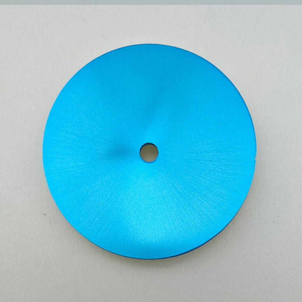 28.5mm solid color watch dial, metal construction, compatible with NH36 NH35 movement, sleek minimalist style.