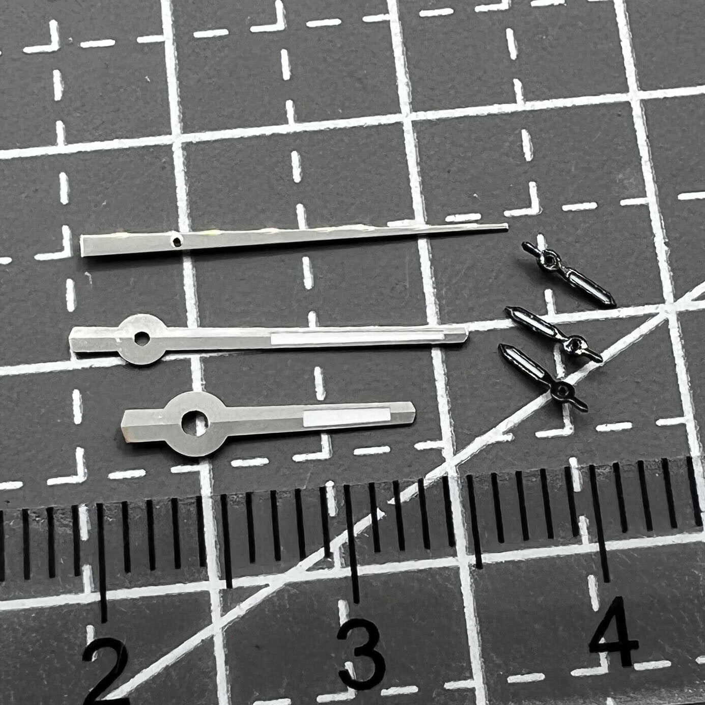 2er Set Uhrzeiger mit grünem Leuchtmittel für VD53 VD54 VD57 Uhrwerk