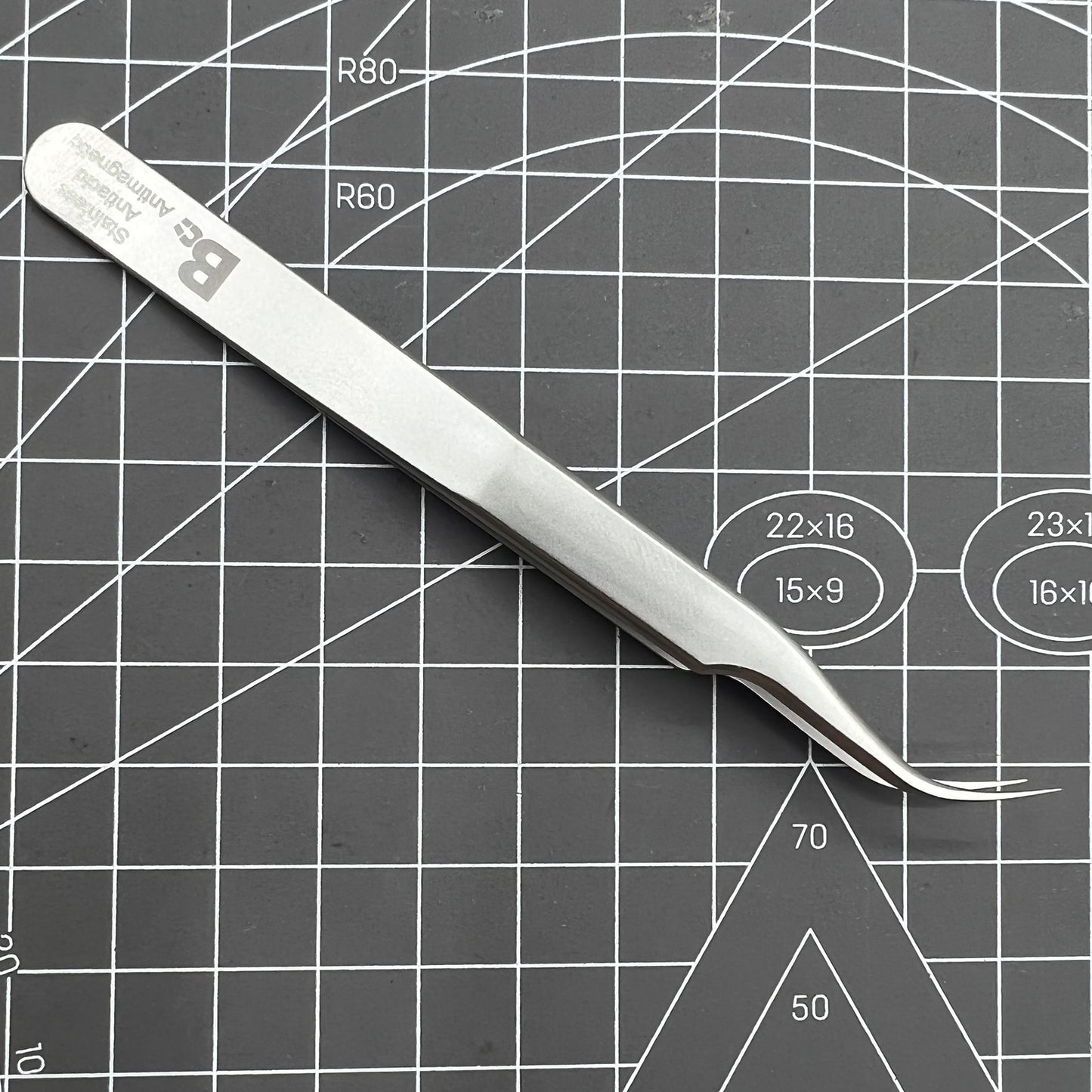 Swiss Bergeon 7026-7 Antimagnetische Pinzette Feine gebogene Spitzen