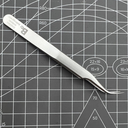 Swiss Bergeon 7026-7 Antimagnetische Pinzette Feine gebogene Spitzen