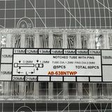 AB-638NTWP Stainless Steel Notched Tube with Pins for Watch Bands 60pcs/Box