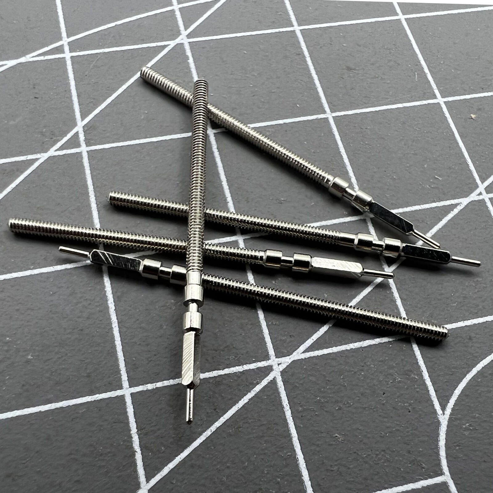 1. Two watch winding stems for Seagull and ETA 6497-1 ST3600 movement, precision replacement parts.  