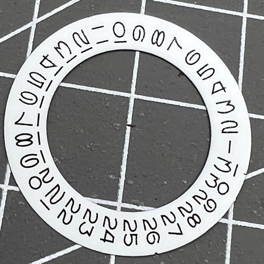 White date wheel overlay showing date at 3 o'clock for ETA 2824/2836 & Miyota 8215/8200 movements