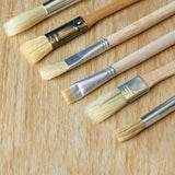 4pcs Wooden Handle Dust Cleaner Remover Soft Cleaning Brush Watch Repair Tool