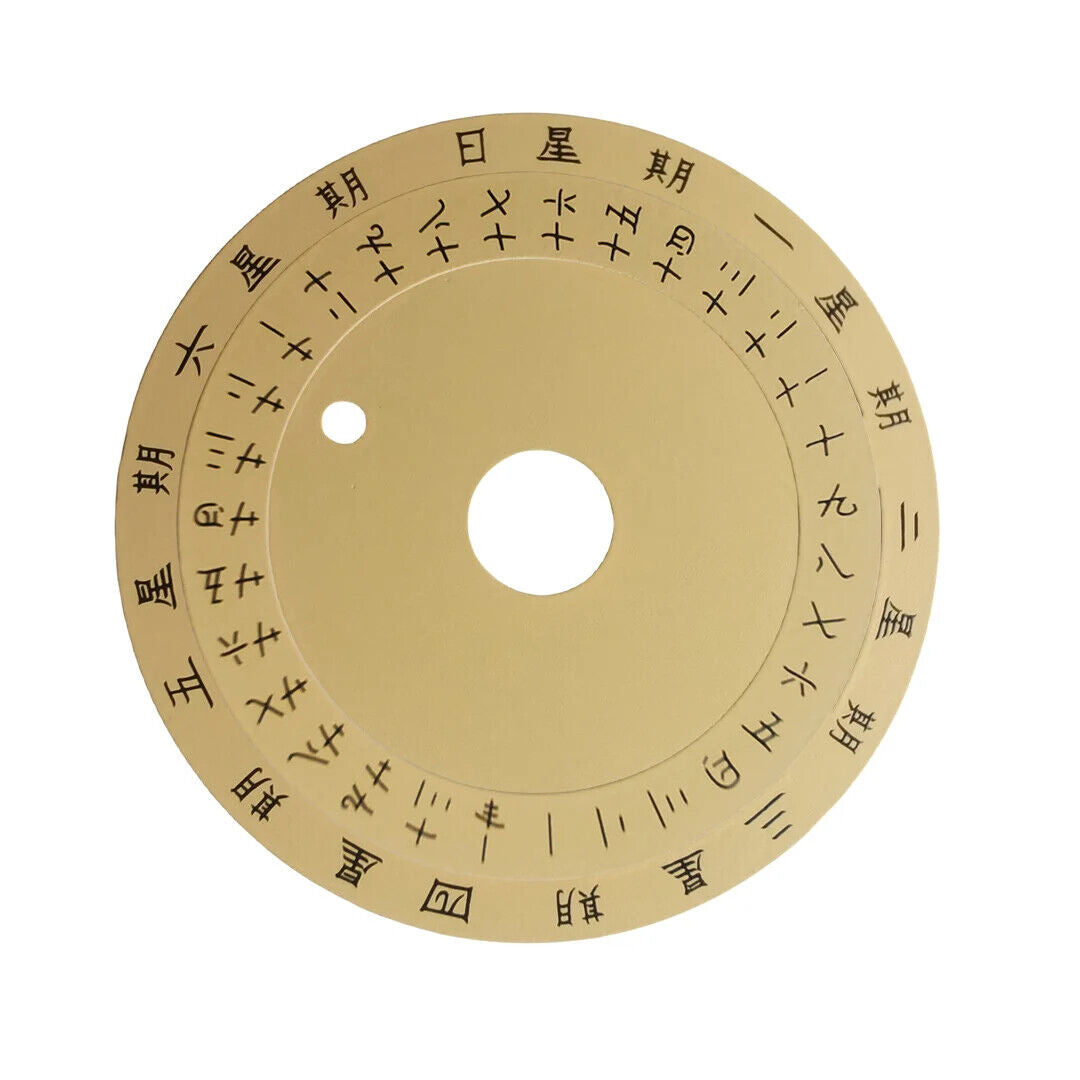 Golden vintage date and week disk overlay for ETA 2834 watch movement enhancing dial aesthetics