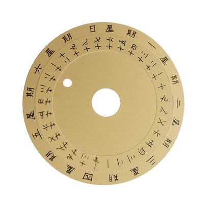 Golden vintage date and week disk overlay for ETA 2834 watch movement enhancing dial aesthetics