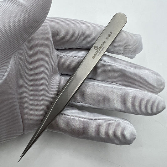 Swiss Bergeon 7026-3 7024-3 Ersatz-Pinzette mit antimagnetischer feiner Spiralfeder
