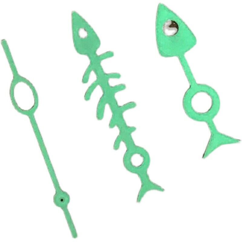 Multicolor Fish Bone watch hands set for NH35 NH36 movement, stylish and precise.