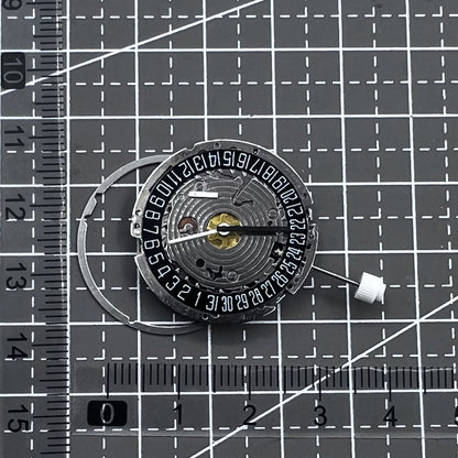 Schwarze Scheibe Quarzuhr ISA 8171A mit 4 Zeigern, Datum um 6 Uhr, Schweizer Marke