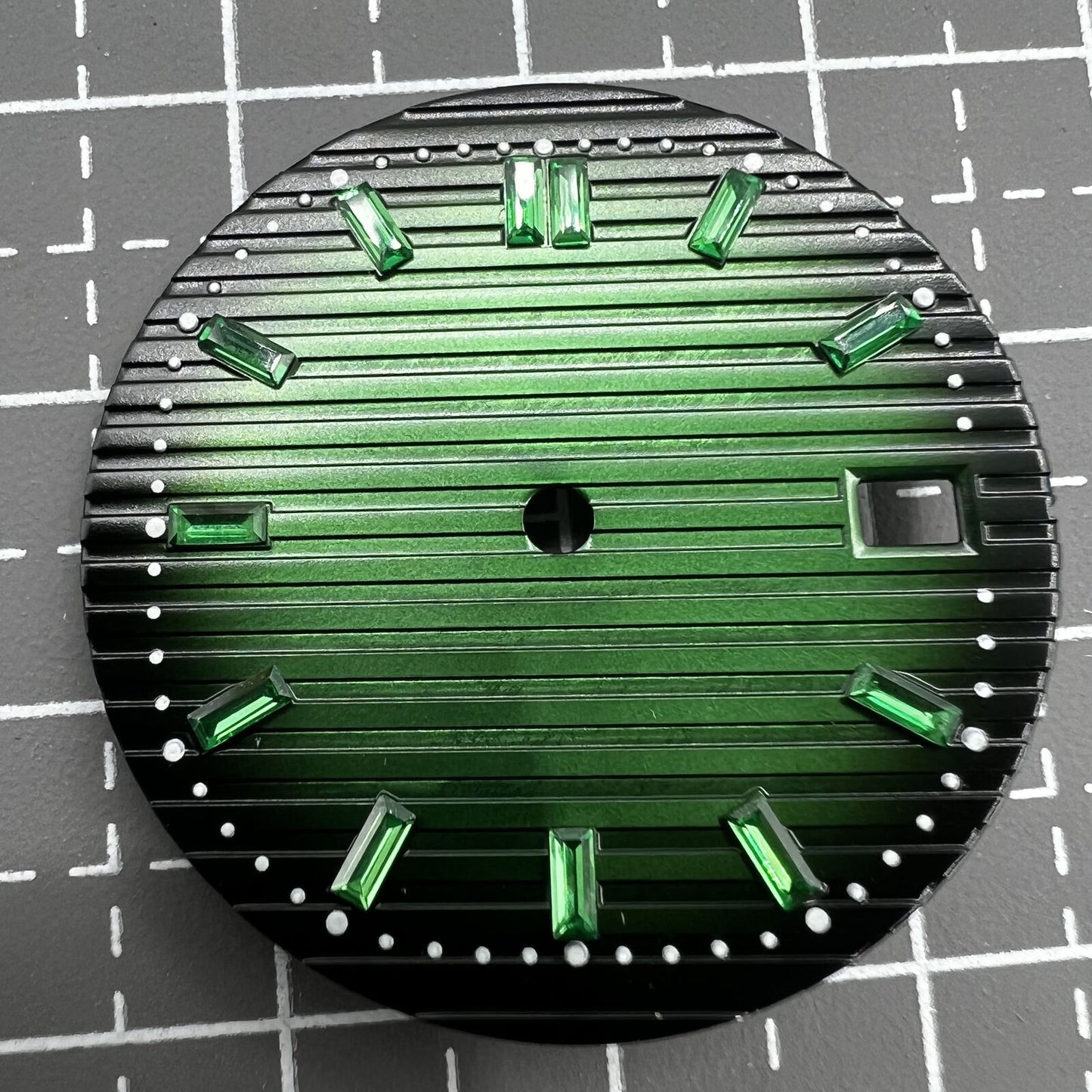 29.8mm Green Imitation Gemstone Nail Green Watch Dial for Movement NH35