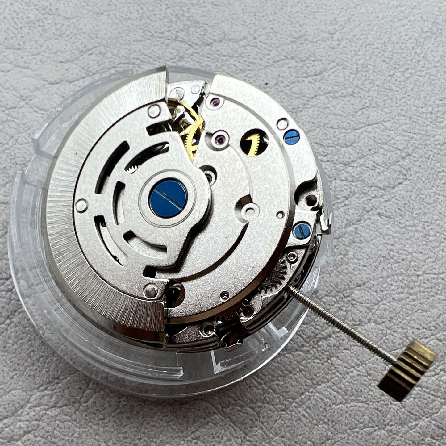 Dandong DL8218 Stern-Mond-Phase Silber Datum Woche Automatisches mechanisches Uhrwerk 