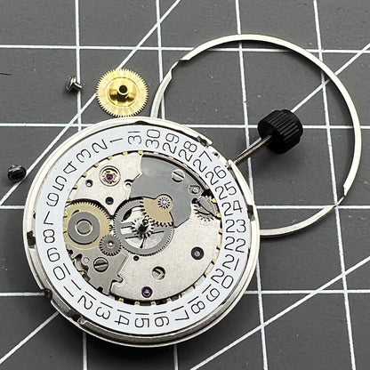 Original Silver SW200-1 automatic watch movement by ETA, precise mechanical replacement part for watches.