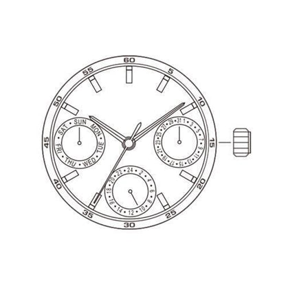 Miyota 6P29 Japan Quartz Movement