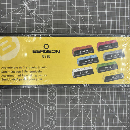 Bergeon 5885 DIALUX Polierset Rouge Brossage mit 7 Polierprodukten