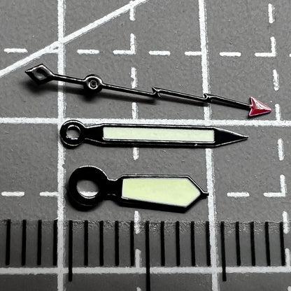 Leuchtende gr�ne Zeigers�tze f�r Seiko NH35 NH36 Uhrwerk, Modell HH-B-5, pr�zise Uhrzeitablesung