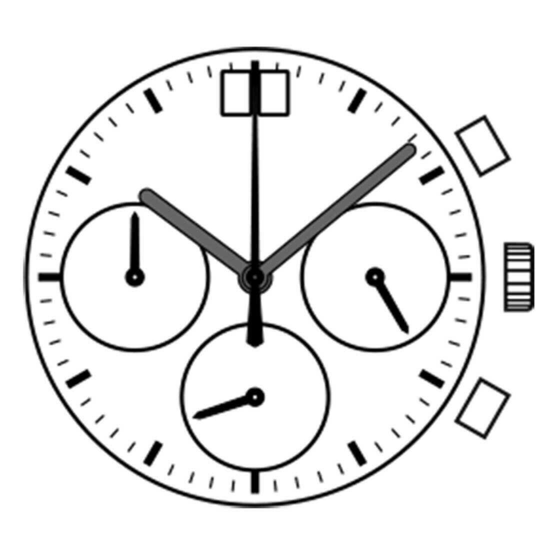 Hattori Epson VK73A quartz watch movement, Japan made, precision timekeeping for watch repairs.