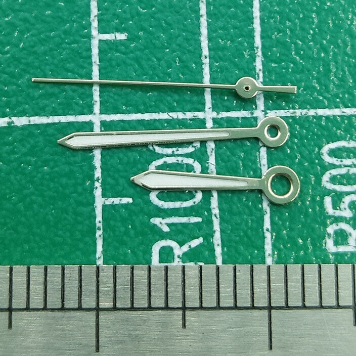 Silver trim 13mm watch hands for Miyota 2315-2305 movements, precision accessory, ideal for watch repairs.