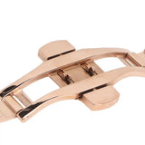 Rose Golden Watch Strap Clasp Unisex Double Push Button Watch Band Buckle