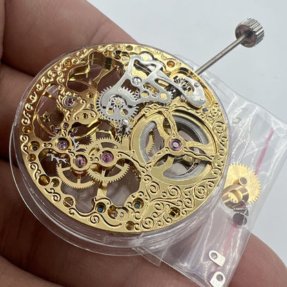 Mouvement mécanique creux doré Seagull ST3600 pour ETA 6497 Seconde à 9 heures 