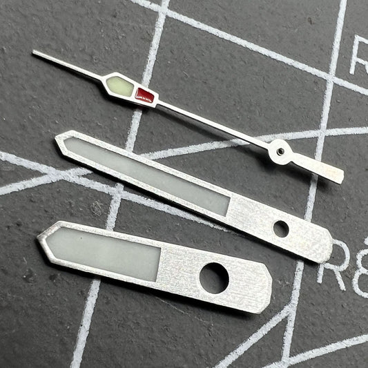 13 mm silberner Rand, C3 grüne Leuchtzeiger, passend für NH35/NH36-Uhrwerk 