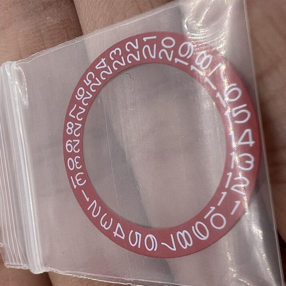 Red background white font date wheel for Miyota NH35 NH36 watch movement accessories.