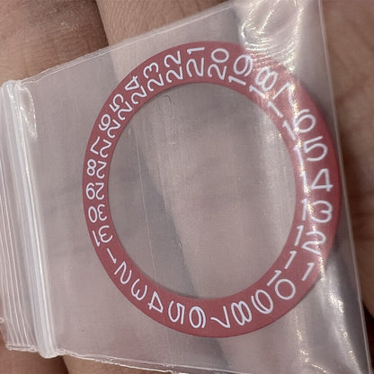 Red background white font date wheel for Miyota NH35 NH36 watch movement accessories.