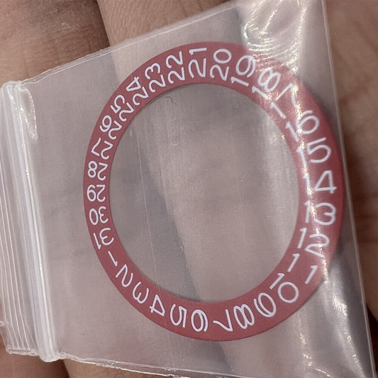 Red background white font date wheel for Miyota NH35 NH36 watch movement accessories.