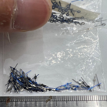Lot de 100 aiguilles de montre bleu foncé de 6 mm pour mouvement à quartz Hattori Epson PC21 
