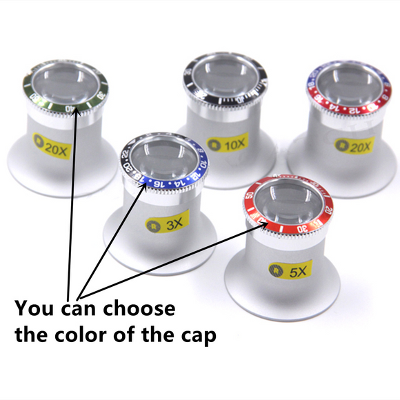 3X 5X 10X 20XJewelers Loupe Magnifier Glass Premium Aluminum Magnifying Eye Loop