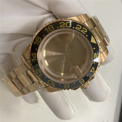 41MM watch case with 20MM strap compatible with Miyota 8215/8205/8200/2813 movements, durable design.