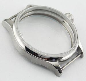 44mm Watch Case Stainless Steel Case for ETA 6497 or 6498 Seagull ST3600/ST3621