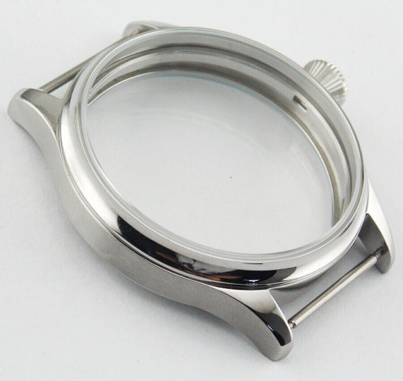 44mm Watch Case Stainless Steel Case for ETA 6497 or 6498 Seagull ST3600/ST3621
