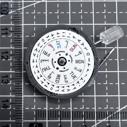 Japan Seiko NH36 Automatisches mechanisches Uhrwerk Arabisches Datum Zifferblatt Krone bei 3,8 