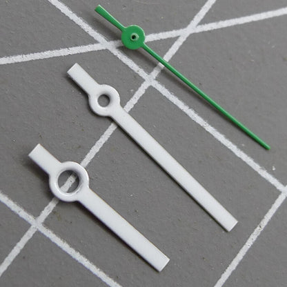 1 lot d'aiguilles de seconde de 10 mm vertes pour mouvement à quartz Miyota 7T35
