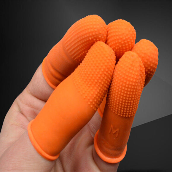 About 100/250pcs New Natural Rubber Disposable Latex Finger Cots Sets Non-Slip