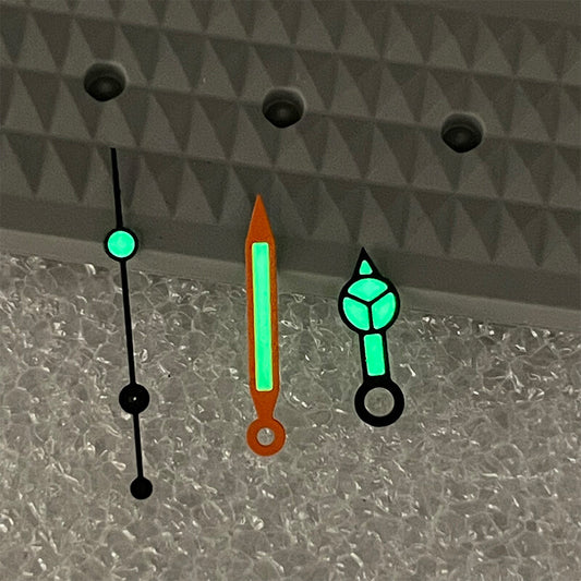 C3 green luminous watch hands set for SKX/SBBN with NH35A/NH36 movement by P1-7-A.